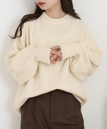 もっちり袖ボリュームニット