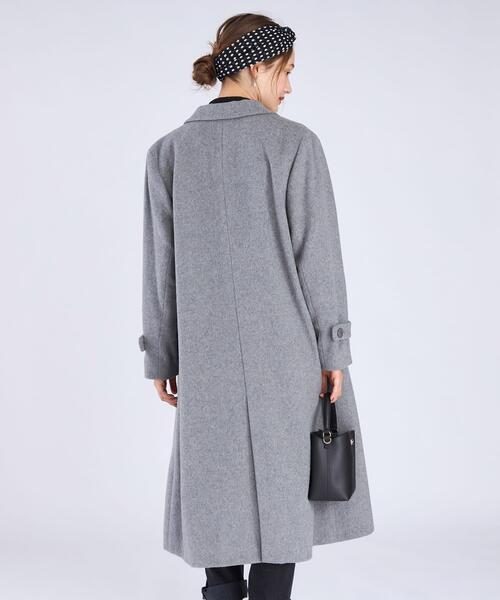 ラムウールロングコート（ステンカラーコート）｜To b. by agnes b