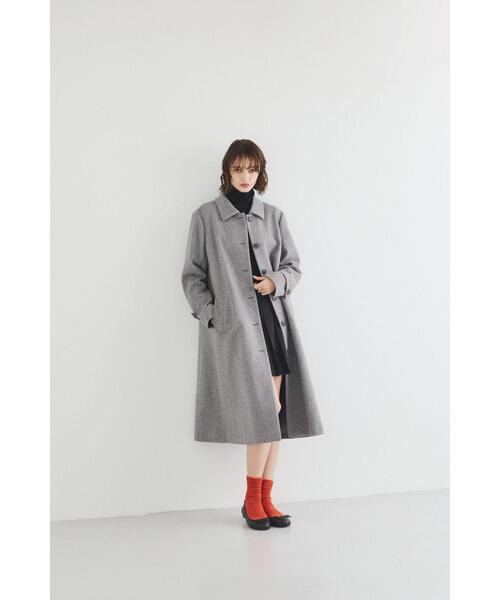ラムウールロングコート（ステンカラーコート）｜To b. by agnes b