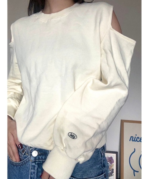 Flugge（フラッジー）の「カットデザインスウェット（スウェット・レディース・グレー/ベージュ・FREE）」の12枚目の写真