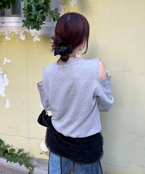 Flugge（フラッジー）の「カットデザインスウェット（スウェット・レディース・グレー/ベージュ・FREE）」の21枚目の写真