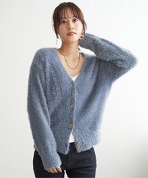 フェザーVネックカーディガン