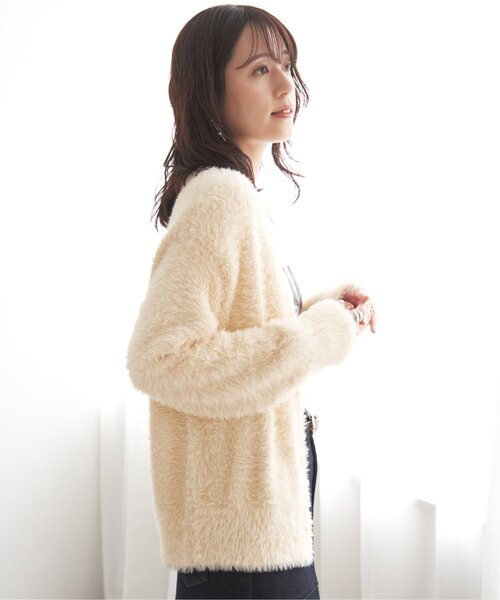 ikka(イッカ)の「フェザーVネックカーディガン(カーディガン/ボレロ・レディース・ブラウン系その他/ベージュ/グレー/ブルー・M/L/S)」の8枚目の写真