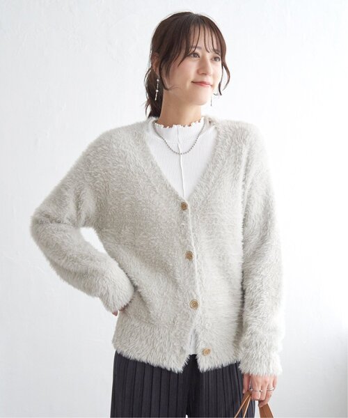 ikka(イッカ)の「フェザーVネックカーディガン(カーディガン/ボレロ・レディース・ブラウン系その他/ベージュ/グレー/ブルー・M/L/S)」の14枚目の写真
