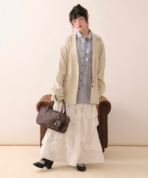 loin nuit タックデザインボリュームスカート loin nuit スカート tuck design volume skirt / タックデザイン