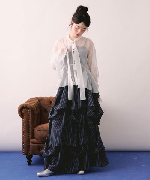 loin nuit タックデザインボリュームスカート tuck design volume skirt / タックデザインボリュームスカート