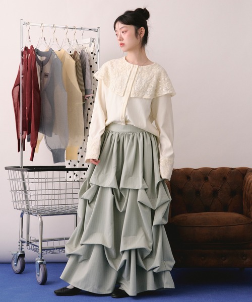 tuck design volume skirt / タックデザインボリュームスカート
