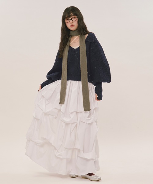 tuck design volume skirt / タックデザインボリュームスカート