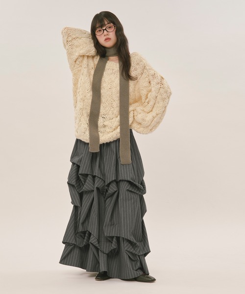 tuck design volume skirt / タックデザインボリュームスカート