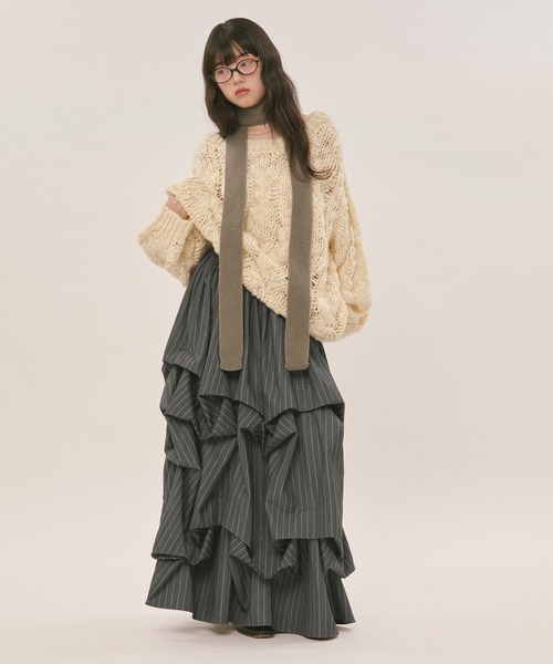 loin nuit random pic volume skirt グレー random pic volume skirt / ランダムピックボリュームスカート