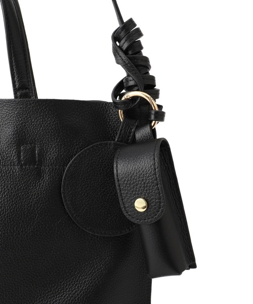 WEB限定】【WS（ドゥーブル）】チャーム付きナチュラルレザー2WAY