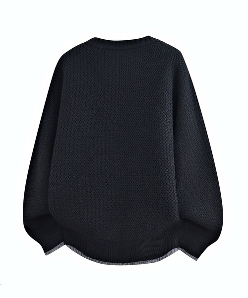 aimoha（アイモハ）の「ワッフル編み ニットプルオーバー/Waffle knit pullover（ニット/セーター・メンズ・ホワイト/ベージュ/ダークグレー/ブラック・XXXX-LARGE/XXX-LARGE/XX-LARGE）」の7枚目の写真