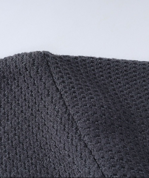 aimoha（アイモハ）の「ワッフル編み ニットプルオーバー/Waffle knit pullover（ニット/セーター・メンズ・ホワイト/ベージュ/ダークグレー/ブラック・XXXX-LARGE/XXX-LARGE/XX-LARGE）」の18枚目の写真