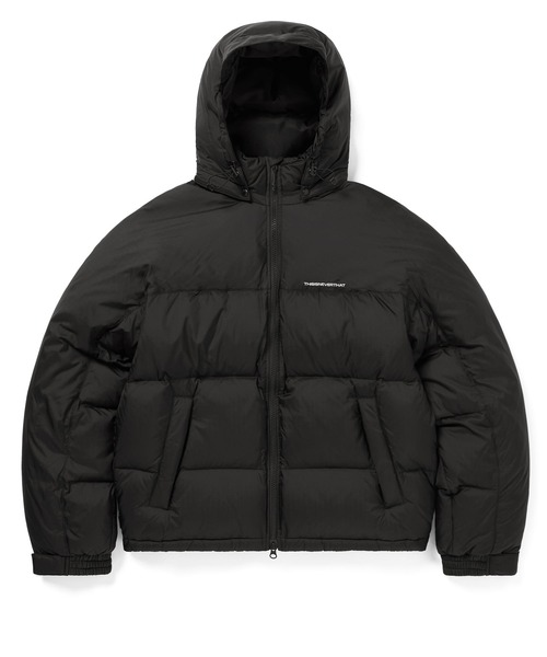 thisisneverthatフード付きブラックダウンジャケット Multi-Ripstop Down Puffer Jacket（ダウンジャケット/コート