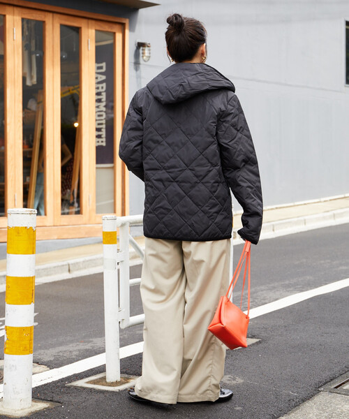 FREAK'S STORE（フリークスストア）の「限定展開 TAION/タイオン CITY PIPING HOOD DOWN CARDIGAN/シティ パイピング フード ダウン カーディガン (ダウンジャケット)（ダウンジャケット/コート・レディース・ベージュ/オリーブ/ブラック・MEDIUM/LARGE）」の7枚目の写真