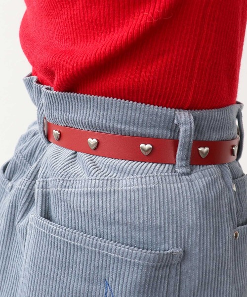 Three Four Time（ｽﾘｰﾌｫｰﾀｲﾑ）の「ハートスタッズベルト（ベルト・レディース・ブラック/レッド・FREE）」の7枚目の写真