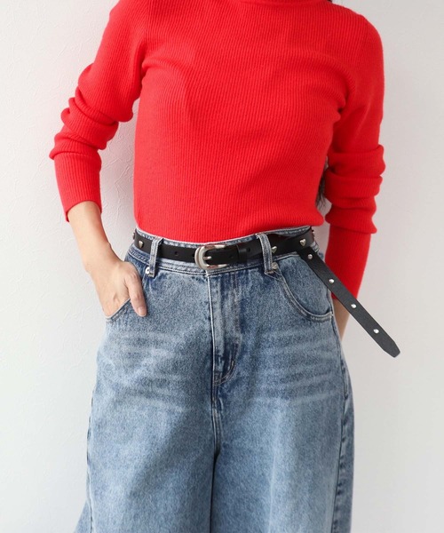 Three Four Time（ｽﾘｰﾌｫｰﾀｲﾑ）の「ハートスタッズベルト（ベルト・レディース・ブラック/レッド・FREE）」の10枚目の写真