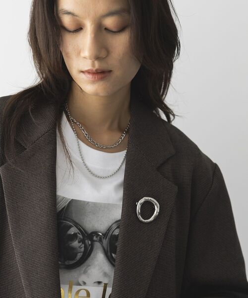 GARAGE OF GOOD CLOTHING（ガレージオブグッドクロージング）の「【日本製】ダブルブレストジャケット（テーラードジャケット・レディース・キャメル/ブラウン/グレー・FREE）」の10枚目の写真