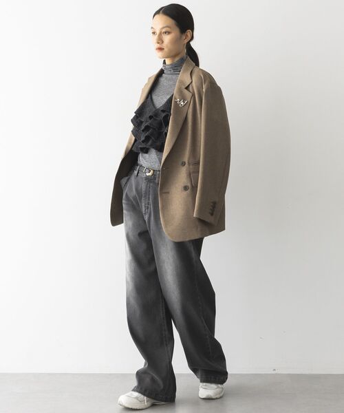 GARAGE OF GOOD CLOTHING（ガレージオブグッドクロージング）の「【日本製】ダブルブレストジャケット（テーラードジャケット・レディース・キャメル/ブラウン/グレー・FREE）」の16枚目の写真