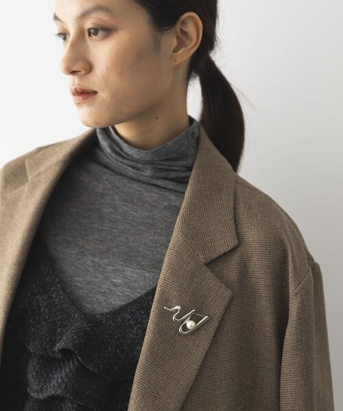 GARAGE OF GOOD CLOTHING（ガレージオブグッドクロージング）の「【日本製】ダブルブレストジャケット（テーラードジャケット・レディース・キャメル/ブラウン/グレー・FREE）」の19枚目の写真