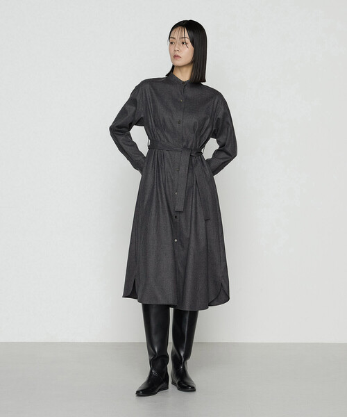 K.T KIYOKO TAKASE（キヨコタカセ）の「ストレッチウールサキソニー ドレス（ワンピース・レディース・ベージュ系その他/グレー・9号）」の6枚目の写真