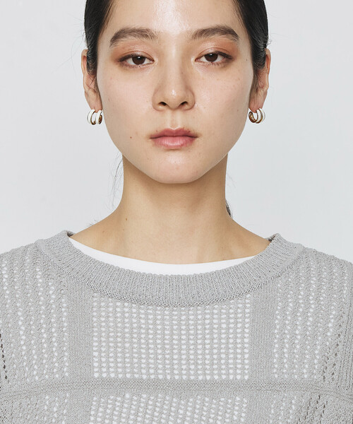 Gabardine K.T（ギャバジンケーティー）の「【2WAY】和紙×peフリーゼヤーン スクエアメッシュベスト（ベスト・レディース・ネイビー/グレー/オフホワイト・9号）」の7枚目の写真