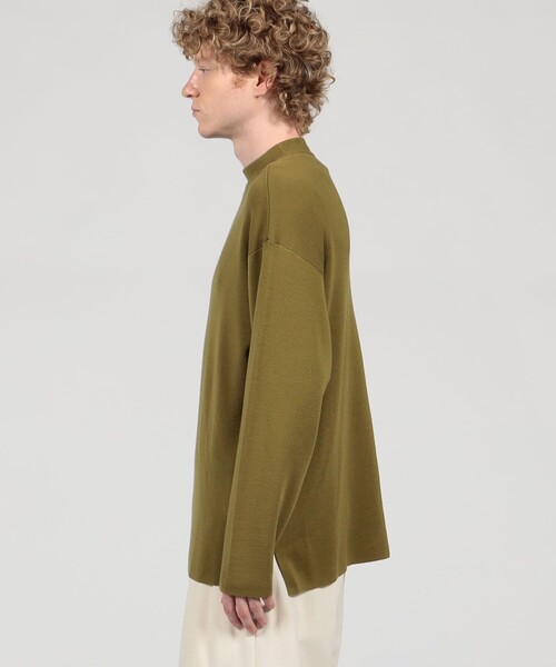 TOMORROWLAND (トゥモローランド)の「TOMORROWLAND Tricot ウール モックネックプルオーバー(ニット/セーター・メンズ・チャコールグレー/グリーン/ネイビー・M/L/S)」の6枚目の写真