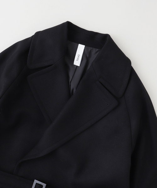 HEVO(イーヴォ)の「hevo(イーヴォ) BRINDISI Light Melton コート(その他アウター・メンズ・ブラック/ブラウン・46/48/44)」の10枚目の写真