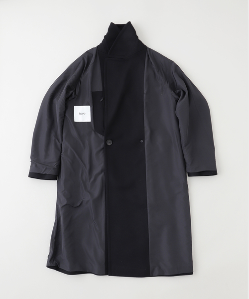 HEVO(イーヴォ)の「hevo(イーヴォ) BRINDISI Light Melton コート(その他アウター・メンズ・ブラック/ブラウン・46/48/44)」の4枚目の写真