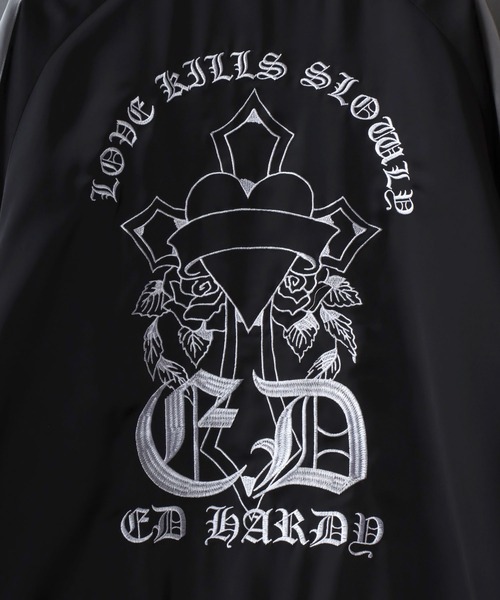 Ed Hardy（エドハーディー）の「Ed Hardy/エド・ハーディー スカジャン ブルゾン（スカジャン・メンズ・ブラック/ブラック系その他・L/M）」の10枚目の写真