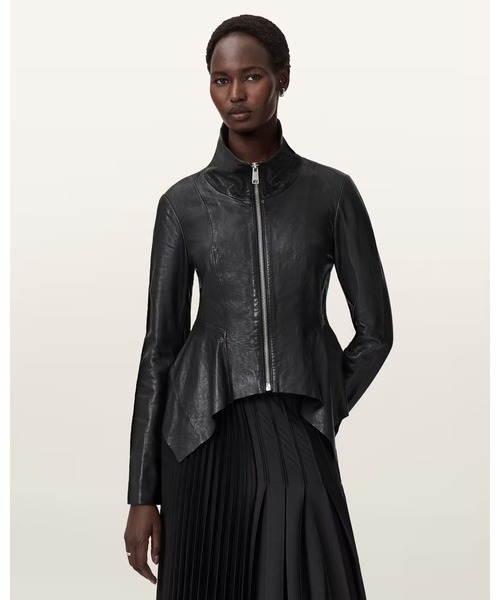 ALLSAINTS(オールセインツ)の「GRACE LEATHER BIKER JACKET | GRACE レザー バイカー ジャケット(ライダースジャケット・レディース・ブラック・4/6/8/10/12)」の1枚目の写真
