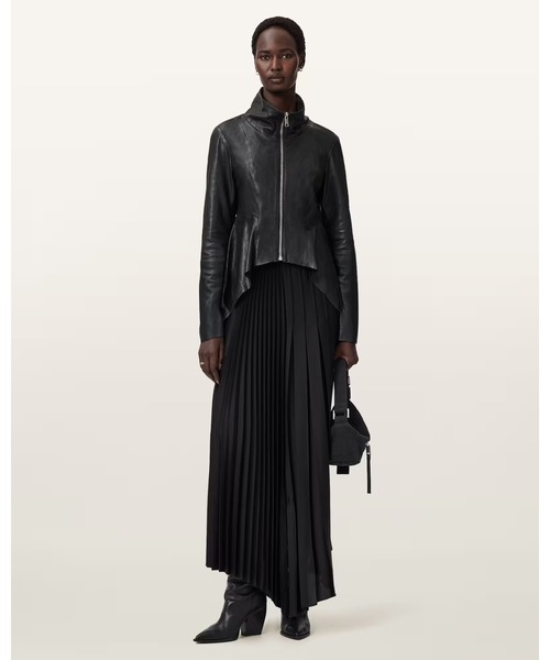 ALLSAINTS(オールセインツ)の「GRACE LEATHER BIKER JACKET | GRACE レザー バイカー ジャケット(ライダースジャケット・レディース・ブラック・4/6/8/10/12)」の3枚目の写真
