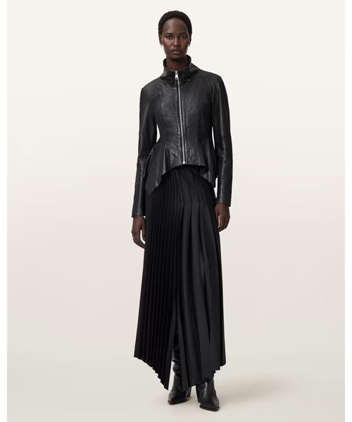 ALLSAINTS(オールセインツ)の「GRACE LEATHER BIKER JACKET | GRACE レザー バイカー ジャケット(ライダースジャケット・レディース・ブラック・4/6/8/10/12)」の5枚目の写真