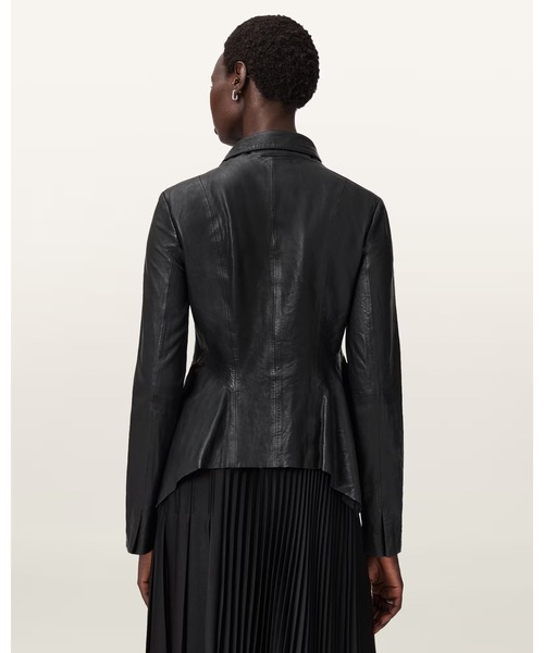 ALLSAINTS(オールセインツ)の「GRACE LEATHER BIKER JACKET | GRACE レザー バイカー ジャケット(ライダースジャケット・レディース・ブラック・4/6/8/10/12)」の6枚目の写真