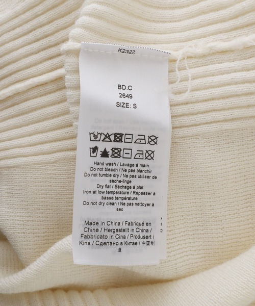 GANNI（ガニー）の「GANNI / ガニー：【レディース】Mini Ribbed Merino Knit：K2322[ANN]（ニット/セーター・レディース・ホワイト・S）」の5枚目の写真