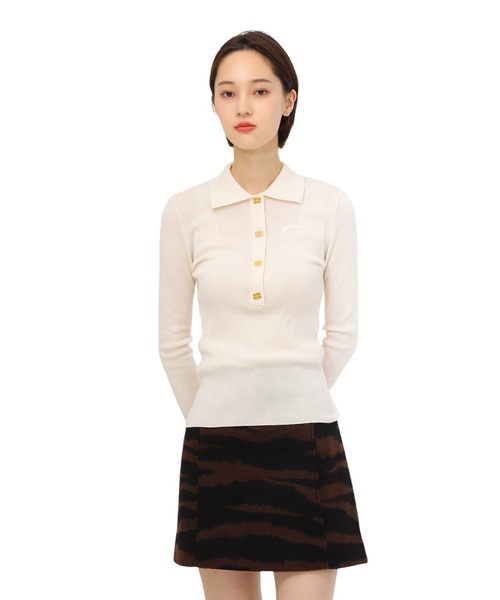 GANNI（ガニー）の「GANNI / ガニー：【レディース】Mini Ribbed Merino Knit：K2322[ANN]（ニット/セーター・レディース・ホワイト・S）」の4枚目の写真