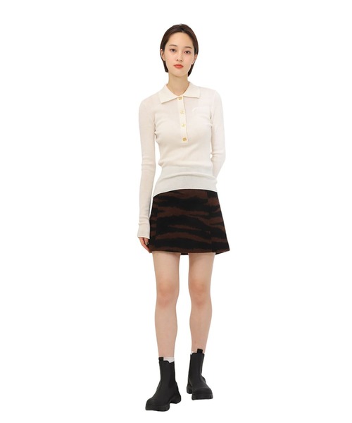 GANNI（ガニー）の「GANNI / ガニー：【レディース】Mini Ribbed Merino Knit：K2322[ANN]（ニット/セーター・レディース・ホワイト・S）」の9枚目の写真