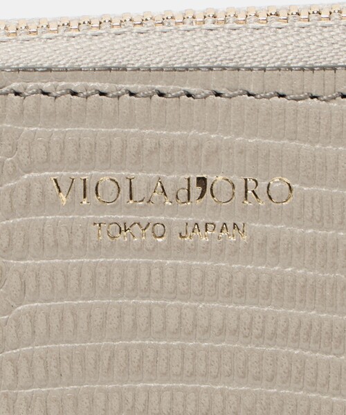VIOLAd'ORO（ヴィオラドーロ）の「＜VIOLAd’ORO＞リザード エンボス ミニ ウォレット（財布・レディース・ケリーグリーン/モカ/ベージュ/ライトグレー/ライトブルー/ブラック・FREE）」の8枚目の写真
