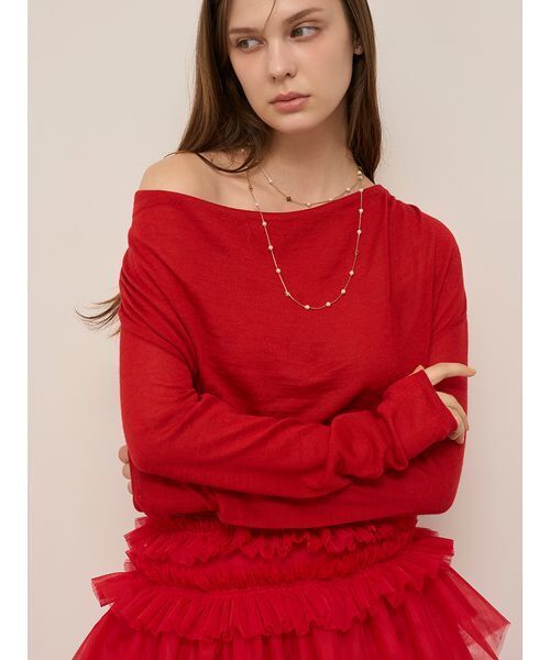 SNIDEL（スナイデル）の「Y字ネックレス（ネックレス・レディース・シルバー/ゴールド・F）」の7枚目の写真