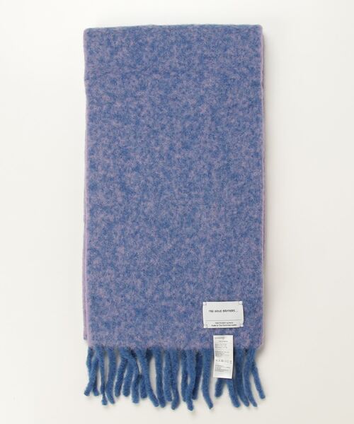 THE INOUE BROTHERS（ザイノウエブラザーズ）の「【The Inoue Brothers】イノウエ ブラザーズ Two Colour Woolly Scarf（マフラー・メンズ・ブルー × パープル/グリーン系その他/ブラック×ホワイト/ブラウン系その他/ピンク系その他・FREE）」の5枚目の写真