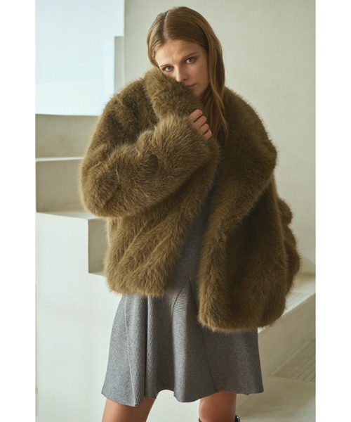 Elisa Faux Fur Coat エコファーコート（その他アウター）｜Estella.K