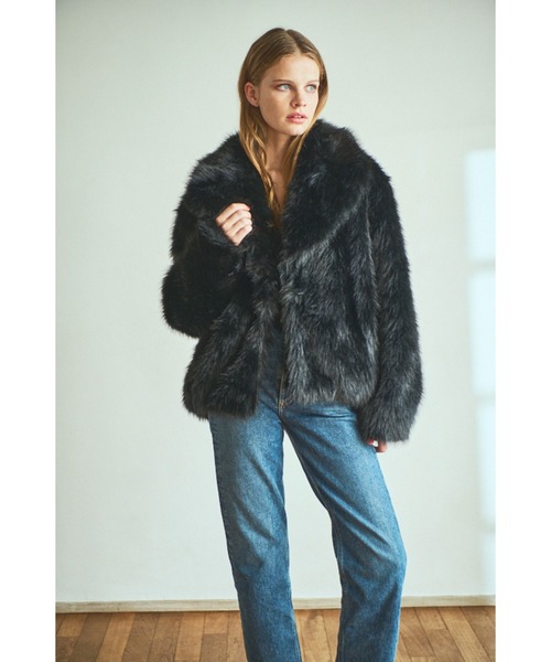 Elisa Faux Fur Coat エコファーコート（その他アウター）｜Estella.K
