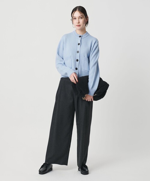 BEAUTY&YOUTH UNITED ARROWS（ビューティーアンドユースユナイテッドアローズ）の「ウール ポケット カーディガン ウォッシャブル（カーディガン/ボレロ・レディース・グレー系/ライトブルー/ダークブラウン・FREE）」の5枚目の写真