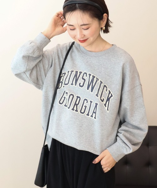 AMERICAN HOLIC(アメリカンホリック)の「【WEB限定】BRUNSWICK GEORGIA BIGスウェット(スウェット・レディース・ホワイト系その他/グレー系その他/チャコールグレー/ブラウン・M/L)」の3枚目の写真
