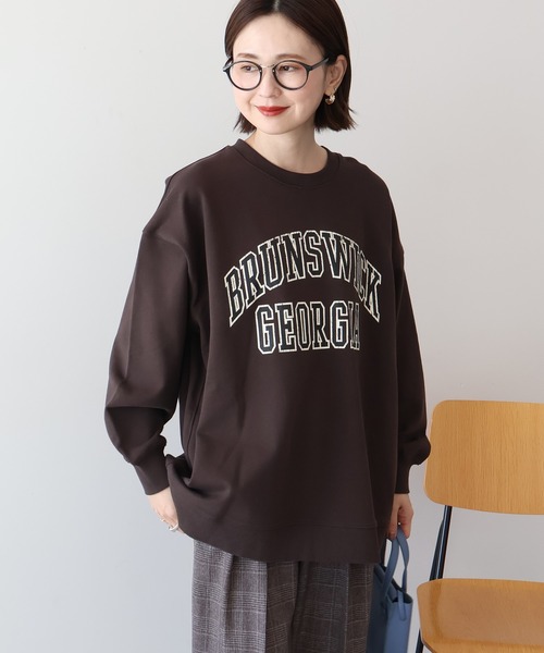 AMERICAN HOLIC(アメリカンホリック)の「【WEB限定】BRUNSWICK GEORGIA BIGスウェット(スウェット・レディース・ホワイト系その他/グレー系その他/チャコールグレー/ブラウン・M/L)」の4枚目の写真