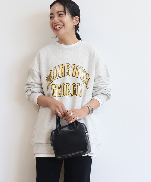 AMERICAN HOLIC(アメリカンホリック)の「【WEB限定】BRUNSWICK GEORGIA BIGスウェット(スウェット・レディース・ホワイト系その他/グレー系その他/チャコールグレー/ブラウン・M/L)」の5枚目の写真