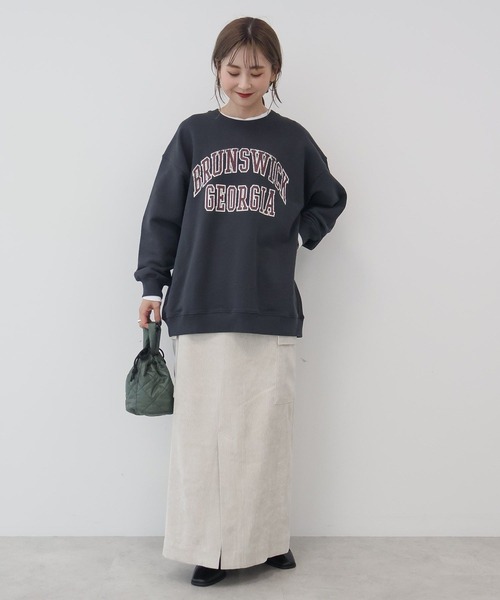 AMERICAN HOLIC(アメリカンホリック)の「【WEB限定】BRUNSWICK GEORGIA BIGスウェット(スウェット・レディース・ホワイト系その他/グレー系その他/チャコールグレー/ブラウン・M/L)」の15枚目の写真