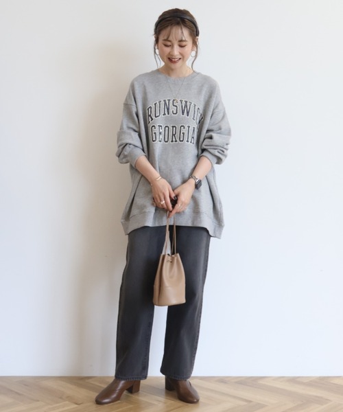 AMERICAN HOLIC(アメリカンホリック)の「【WEB限定】BRUNSWICK GEORGIA BIGスウェット(スウェット・レディース・ホワイト系その他/グレー系その他/チャコールグレー/ブラウン・M/L)」の10枚目の写真