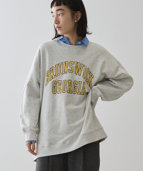 AMERICAN HOLIC(アメリカンホリック)の「【WEB限定】BRUNSWICK GEORGIA BIGスウェット(スウェット・レディース・ホワイト系その他/グレー系その他/チャコールグレー/ブラウン・M/L)」の18枚目の写真