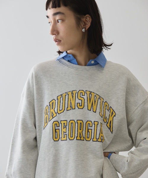 AMERICAN HOLIC(アメリカンホリック)の「【WEB限定】BRUNSWICK GEORGIA BIGスウェット(スウェット・レディース・ホワイト系その他/グレー系その他/チャコールグレー/ブラウン・M/L)」の19枚目の写真